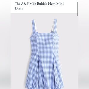 Abercrombie & Fitch Blue Gingham Mini Dress
